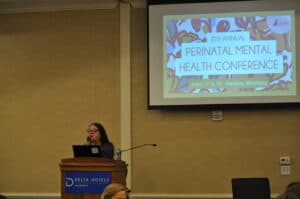 mary ellen lafromboise giving the opening blessing