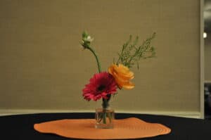 fresh flowers for conference decor